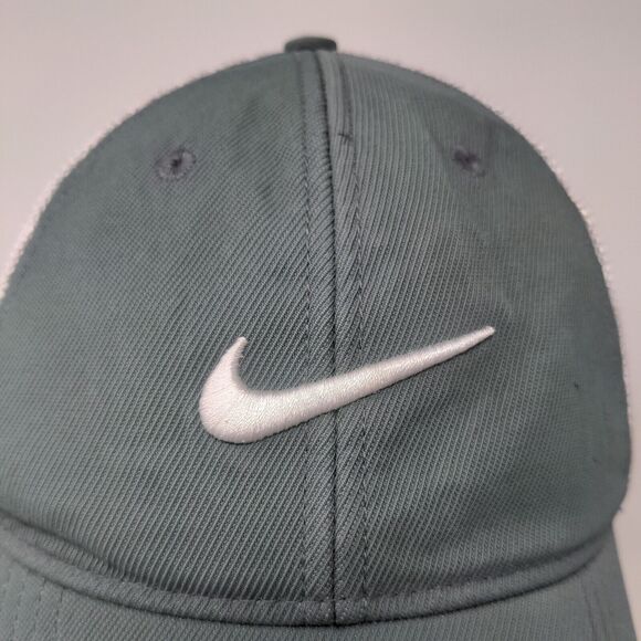 Nike Golf Hat Gray White Size S/M Mesh Back Embroidered Swoosh Logo - Picture 4 of 12